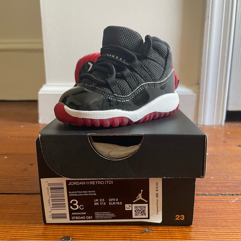 Jordan Bred 11 Retro (TD) Size 3C